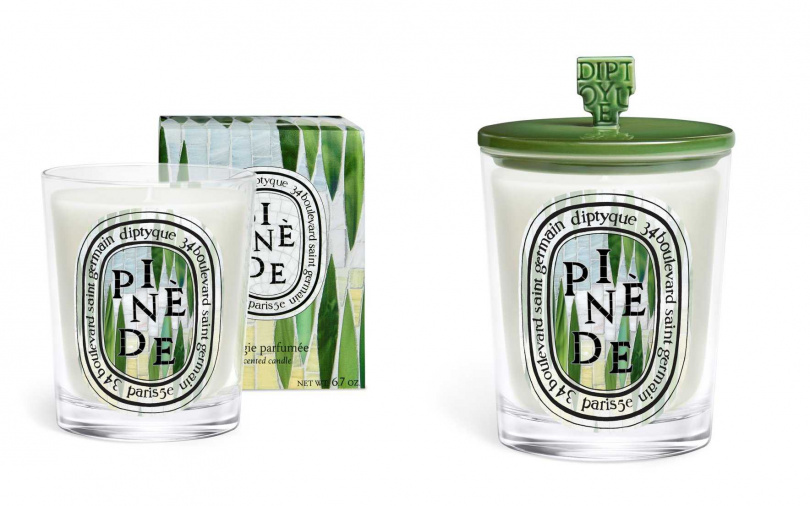 Diptyque 2026夏日限量香氛蠟燭-松林190g/2,500元、2026限量夏日燭蓋/2,700元(圖/品牌提供)