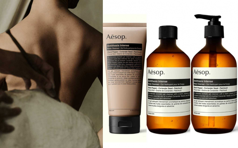 Aesop異想熾香身體潔膚露180ml/1,250元、500ml/1,600元、500ml(旋蓋版)/1,500元(圖/品牌提供)