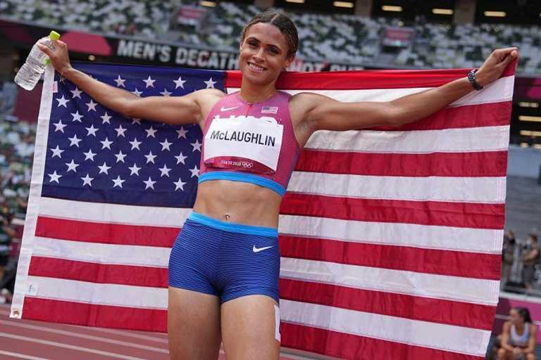 2020東京奧運女子田徑400公尺跨欄項目，由美國天才田徑少女西妮麥勞克林（Sydney McLaughlin）以51秒46破世界紀錄奪冠。（圖╱翻攝自網路）