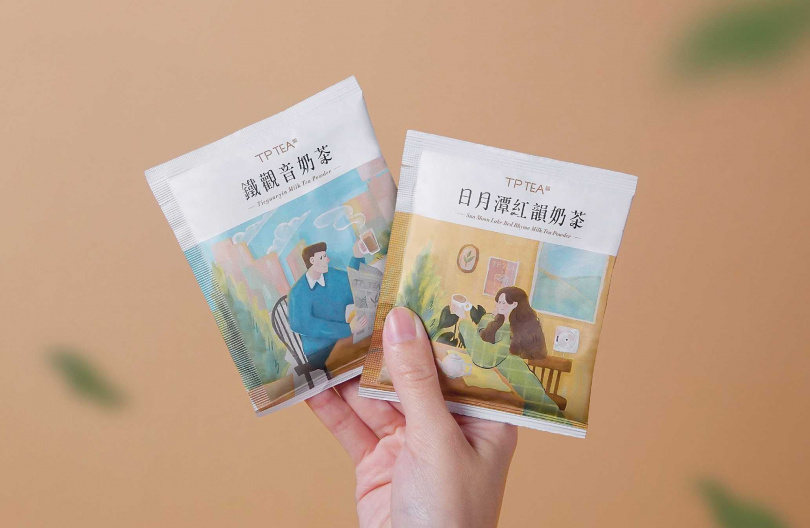 茶湯會「原片研磨奶茶雙享盒」一盒享有雙重風味，包括「鐵觀音奶茶」，以及「日月潭紅韻奶茶」茶包。