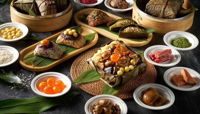 珍珠坊推出的「廣式福粽禮盒」包含6種口味，廣納海味山珍。（1,388元，圖／台北福華大飯店提供）