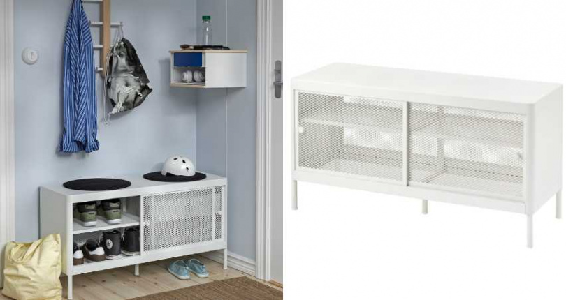 MACKAPÄR附滑門收納長凳 白色 原價/2,499元、今年再創低價/1,999元(圖/擷取自官網)