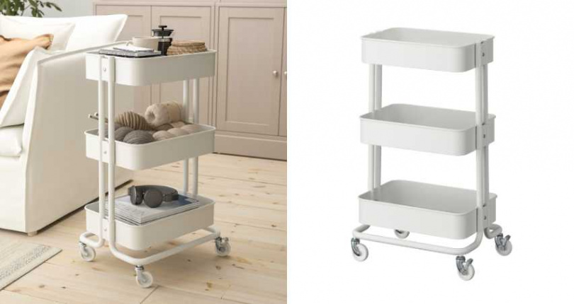RÅSKOG推車 白色 原價/899元、今年再創低價/799元(圖/擷取自官網)