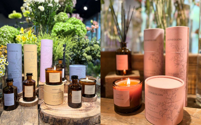 彷彿漫步雅緻英式花園的漫步花園系列，共有野薑百合、清新棉花、紫藤盛開、暖心合歡、葡香風信子、清檸馬鞭草的6種味道。（圖／吳雅鈴攝）