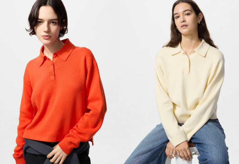 UNIQLO柔滑棉POLO針織衫／1/30-2/5限定優惠990元（圖／品牌提供）