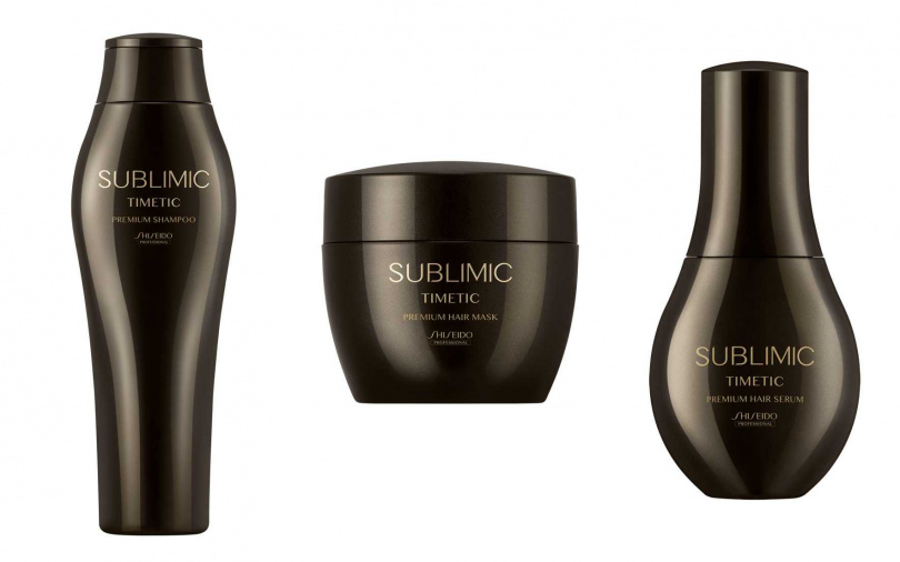 資生堂專業美髮的「時韻黑妍」頂級養護系列，有洗髮露、髮膜、精華乳的3個品項。（圖／品牌提供）