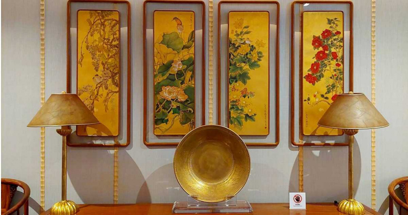 台北萬豪酒店內有不少典藏藝術品，宛如小型藝廊。（圖／魏妤靜攝）