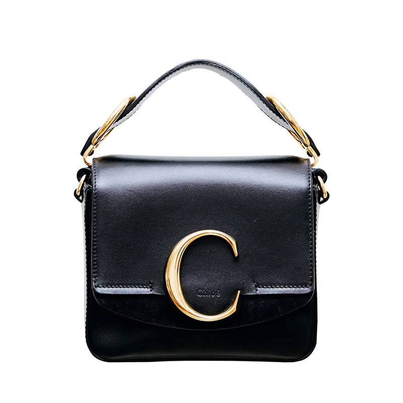 Chloé Chloé C黑色迷你小方包／44,400元（圖／品牌提供）