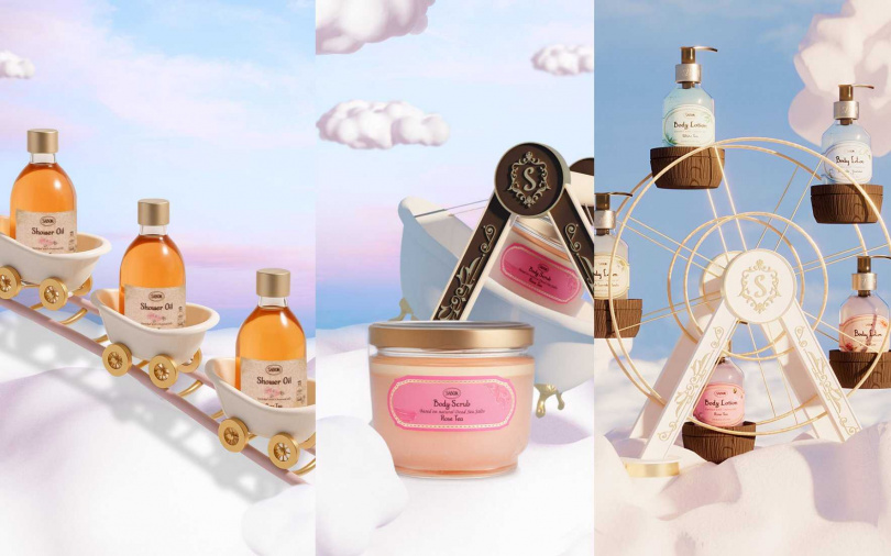 SABON週年慶推出明星三部曲優惠活動，沐浴油500ml+身體磨砂膏600g+身體乳液(圓瓶/絲綢)/身體潤膚霜200ml，香味任選可享3件88折(不含限量系列、常態新品、死海黑礦泥系列)。（圖／品牌提供）