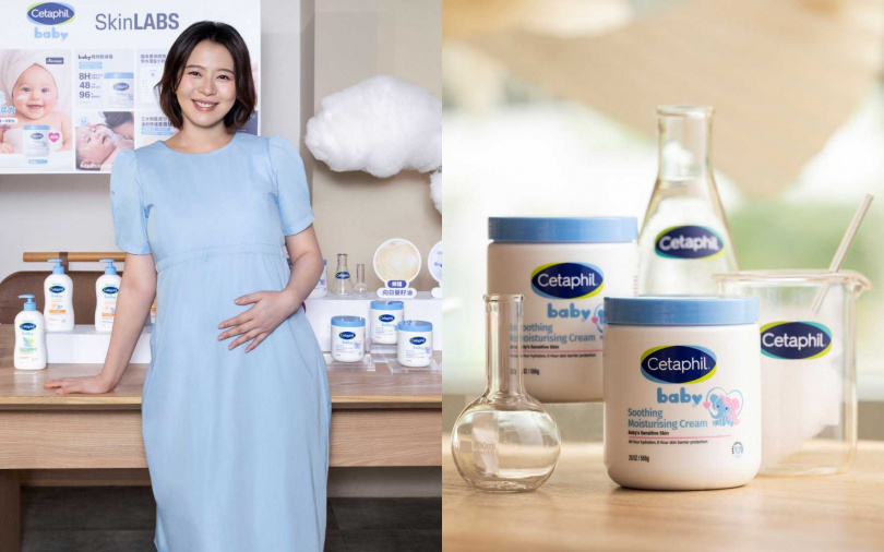 即將接新生命的劉品言分享，舒特膚就是她幫寶寶親自挑選的第一瓶保養品。（圖／品牌提供）