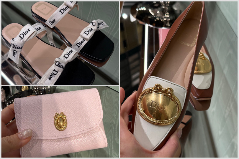 金屬勳章設計是設計師Jonathan Anderson在秋季系列隨處可見的元素，這也是他致敬當年皇室路易十六的優雅風格。蝴蝶結也是這季很大的重點元素之一。(圖/tingting攝）