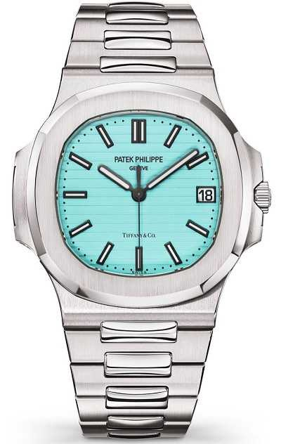 TIFFANY & CO.與PATEK PHILIPPE聯名手錶，外型延續「Nautilus金鷹」系列的經典設計元素。（圖╱翻攝自IG@alexandrearnault）