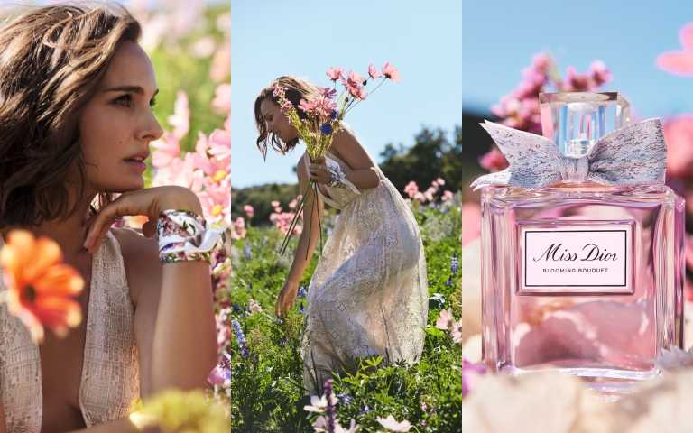 在Miss Dior全新廣告中，娜塔莉波曼就像是春日女神般綻放出迷人光芒！（圖／品牌提供）