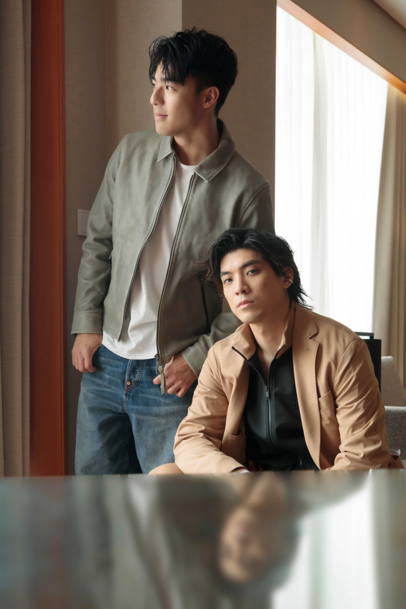 陳昊森（左）、林哲熹4年前合作過電影，這次因拍《地獄里長》再度聚首。（圖／林士傑攝）