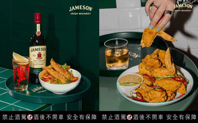 ▲ （左）JBQ極嫩炸雞/JAMESON BBQ CHICKEN TENDER（有趣市集限定）；（右）JBQ炸雞翅/JAMESON BBQ WINGS（有趣市集限定）。(圖／JAMESON X 週末炸雞俱樂部提供）