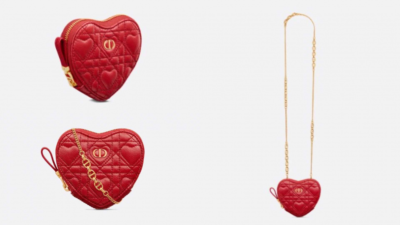 Dioramour Dior Caro Heart 附鏈帶手拿包／36,000元。（圖／品牌提供）