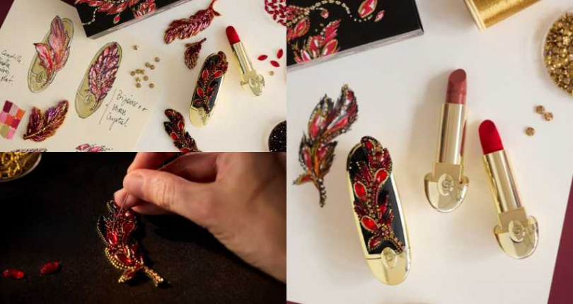 嬌蘭 ROUGE G紅寶之吻高訂唇膏 風華翎羽限量套組/21,300元(圖/品牌提供)