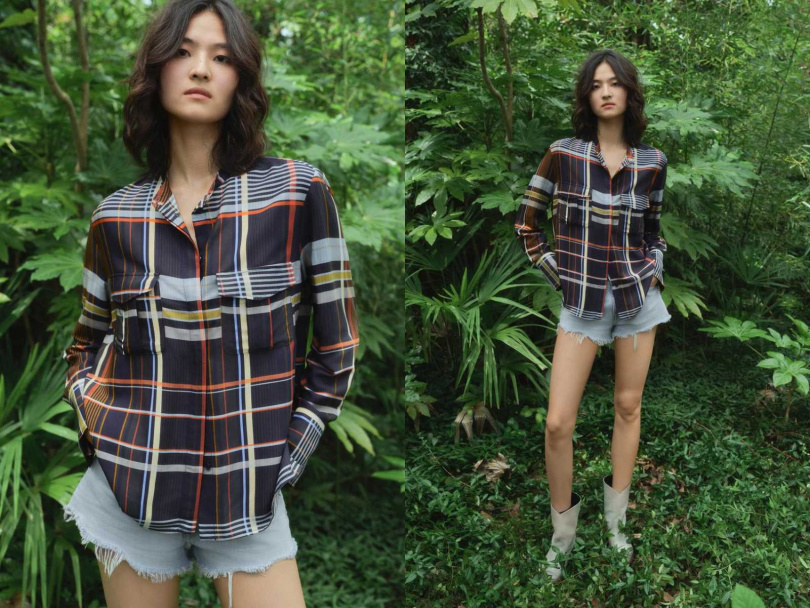 ZARA ZW COLLECTION 格紋口袋襯衫/2,490元(圖/品牌提供)