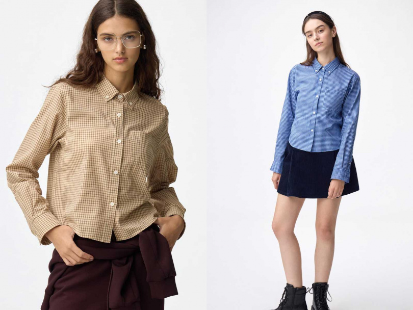 GU 格紋短版襯衫/790元(圖/品牌提供)