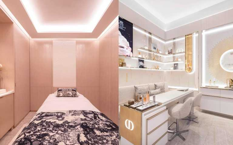 左為DIOR美妍護膚沙龍，右為保養區（圖／品牌提供）