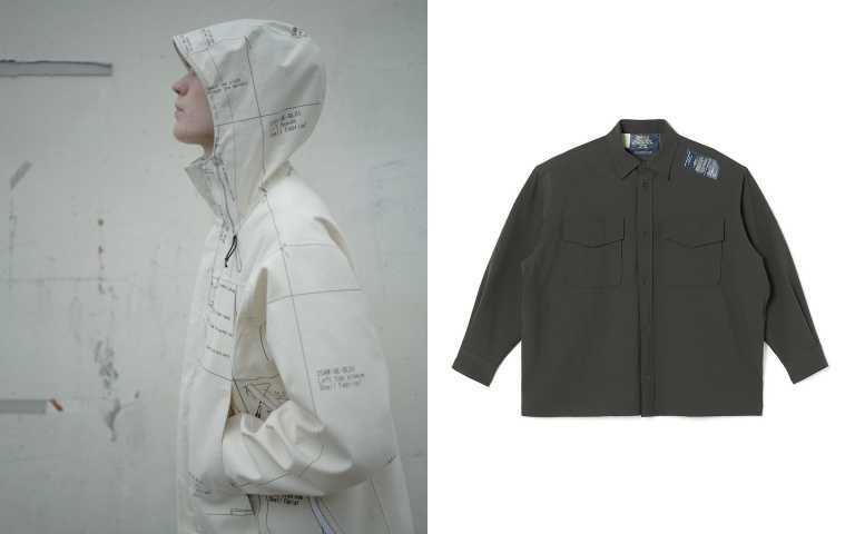 (左)來自日本的極簡與潮流跨界代表品牌SOPH，首度來。(右)來自日本，古著重構的領導品牌，全台首發)N.HOOLYWOOD-CPO SHIRT $10,980元。（圖／業者提供）