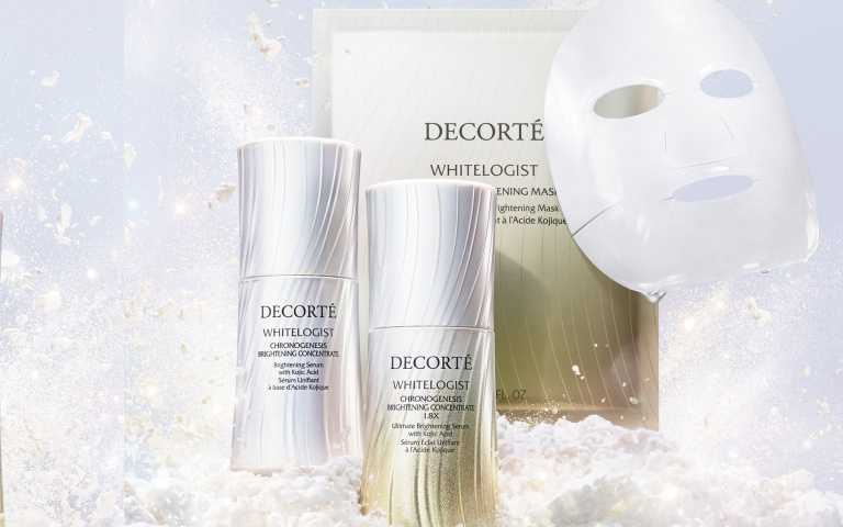 黛珂瑩潤粹白極光煥采精粹(1.8X) 30ml / 4,000元、60ml / 6,700元、黛珂瑩潤粹白極光煥采面膜30mlx6片/2450元。(圖/品牌提供)