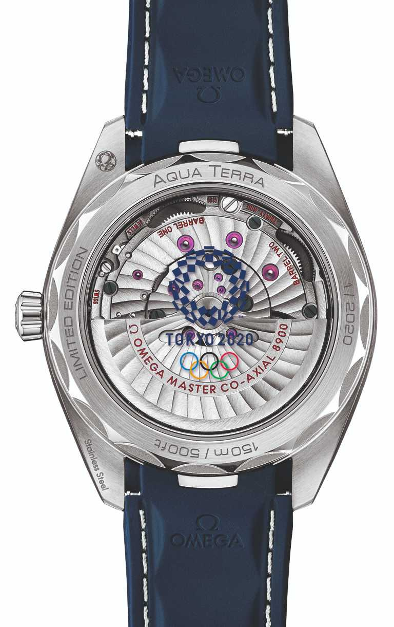 OMEGA「Seamaster海馬」系列，Aqua Terra「東京2020」特別版腕錶，42mm，不鏽鋼錶殼，8900型同軸擒縱大師天文台機芯，限量2,020只。（圖╱OMEGA提供）