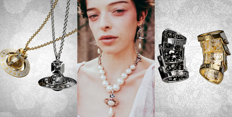 NANA土星項鍊(大) ／14,100元，Nana Pearl Necklace ／23,000元，Nana Armour 戒指／15,700元（圖／品牌提供）