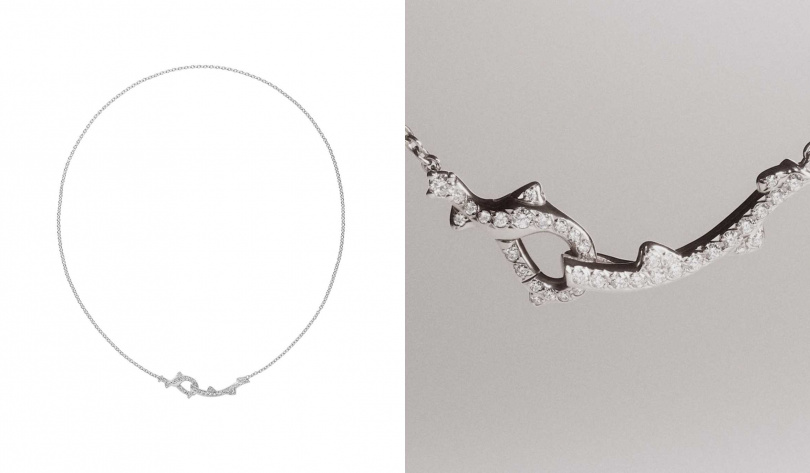 Dior Bois de Rose 18K白金鑲鑽項鍊（圖／品牌提供）