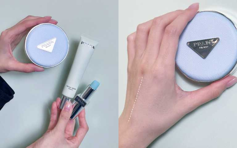 許多網友試用完都大推PRADA氣墊輕薄好延展，能打造完美原生肌膚質感又很持久。（圖／品牌提供）