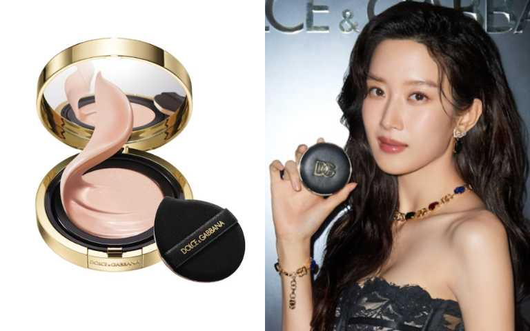 DOLCE&GABBANA 天生美膚 玫瑰水光氣墊粉餅／2,500元、蕊心／1,750元（圖／品牌提供）