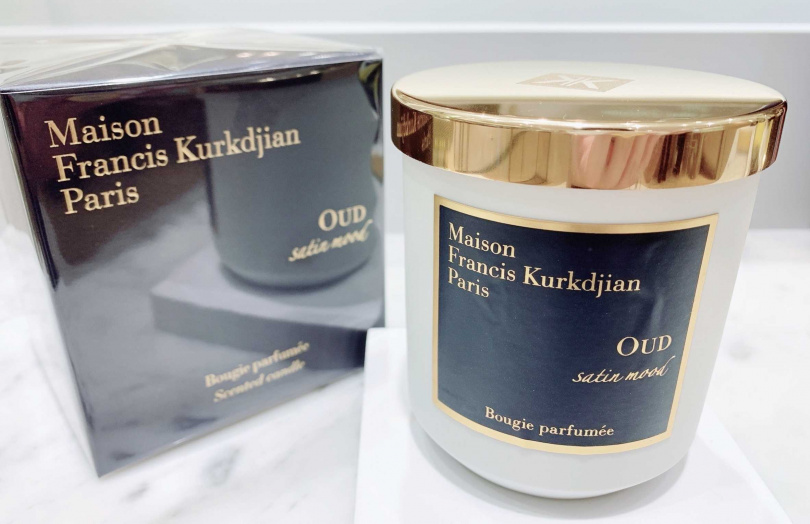 Maison Francis Kurkdjian OUD satin mood絲緞情懷香氛蠟燭280g／3,680元(圖／吳雅鈴攝影)