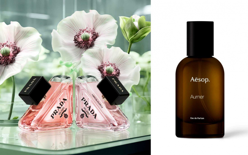 PRADA Beauty唯我莫測淡香精30ml/推薦價3,500元、Aesop詠香水Aurner 50ml/推薦價5,600元(圖/業者提供)