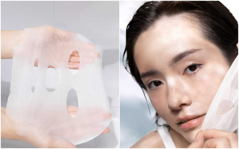 嘉丹妮爾Plus+極效積雪草修復面膜也同步升級「隱形彈力面膜布」，裏頭添加有鉑金成分，以天然木漿纖維製成，環境友善、低敏更安心。（圖／品牌提供）