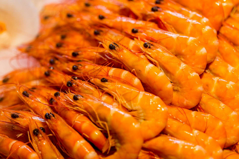來栢麗廳用餐，即可以享用到新鮮彈牙的熟白蝦！
