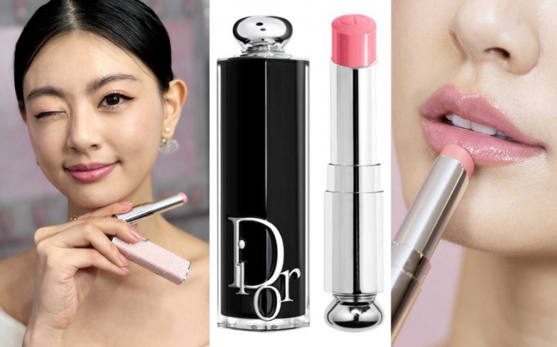 迪奧癮誘唇膏#212/1,550元 Jisoo的同款透感粉色,再搭上同樣也是pink路線的粉紅藤格紋外殼,真的是少女心滿點的組合。(圖/吳雅鈴攝、品牌提供)