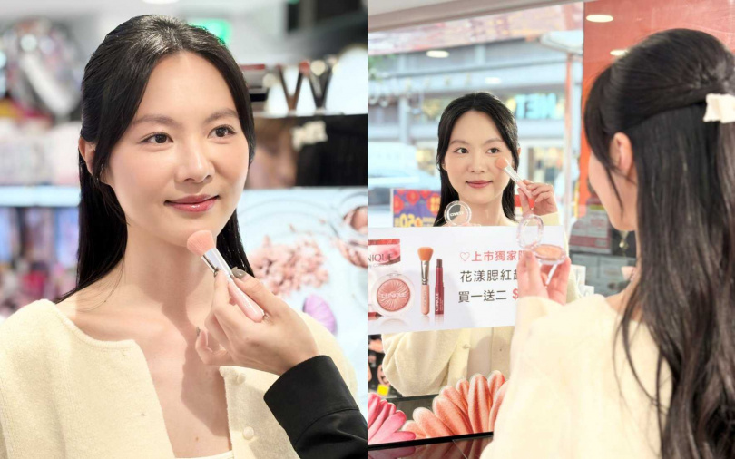 於康是美全台特定門市推出的「星級全妝服務」，讓星級彩妝師幫妳客製化完美妝容。（圖／吳雅鈴攝）