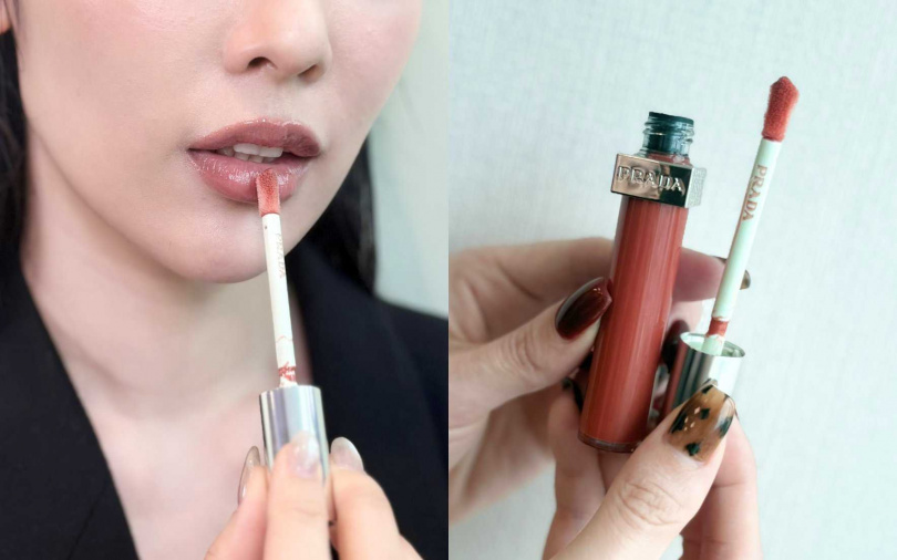 少見的綠色刷管，上頭還有品牌logo，真的讓妳補妝時也搶盡目光！（圖／吳雅鈴攝）