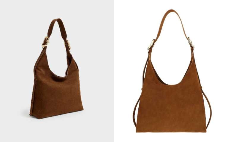 CHARLES & KEITH Aislin 仿麂皮流浪包 (胡桃棕)/3,390元(圖/品牌提供)