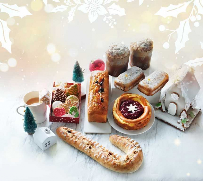 Elite Bakery以雪白聖誕為題，限時推出多款聖誕甜點及節慶麵包。（圖／各品牌提供）