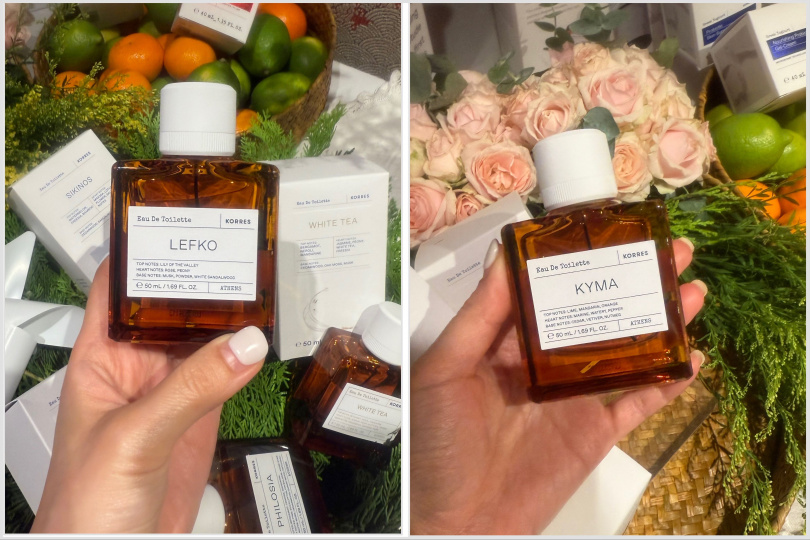 （左）THE WHITE 主打的香氛LEFKO 清晨告白淡香水，被譽為史上最純淨的香氣。（右）KYMA 海風輕語淡香水絕對是活力帥氣的玩咖男生最愛香氛，女生聞到也會忍不住被你吸引！