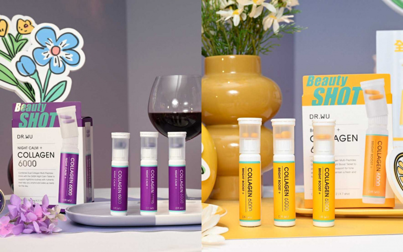 朴信惠大愛的DR.WU的Beauty Shot雙膠原蛋白胜肽飲，透過美妍錠+膠原飲的科學配置，實現1+1>2的加乘效果。（圖／品牌提供）