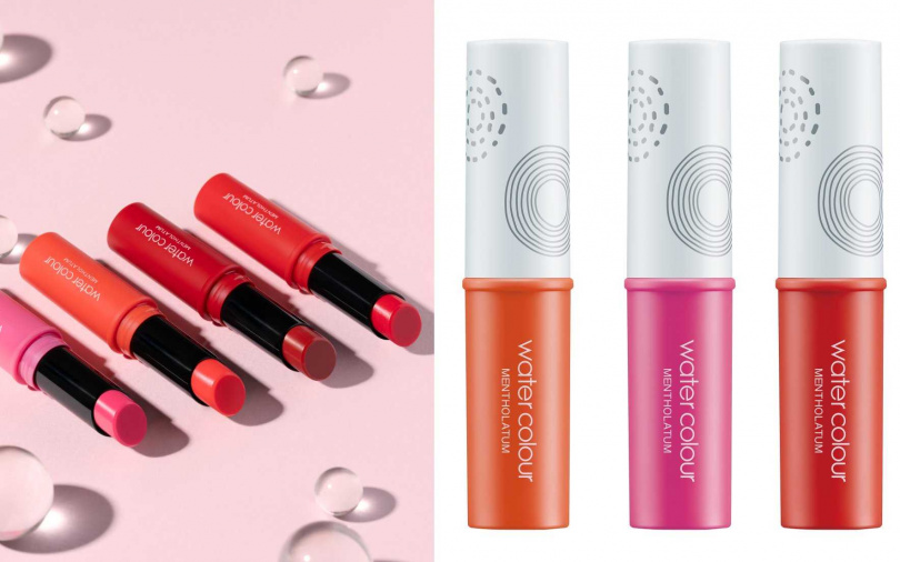 曼秀雷敦水彩潤唇膏全系列四種色選皆以輕透水彩感為靈感，打造透明感柔美色澤。（圖／品牌提供）
