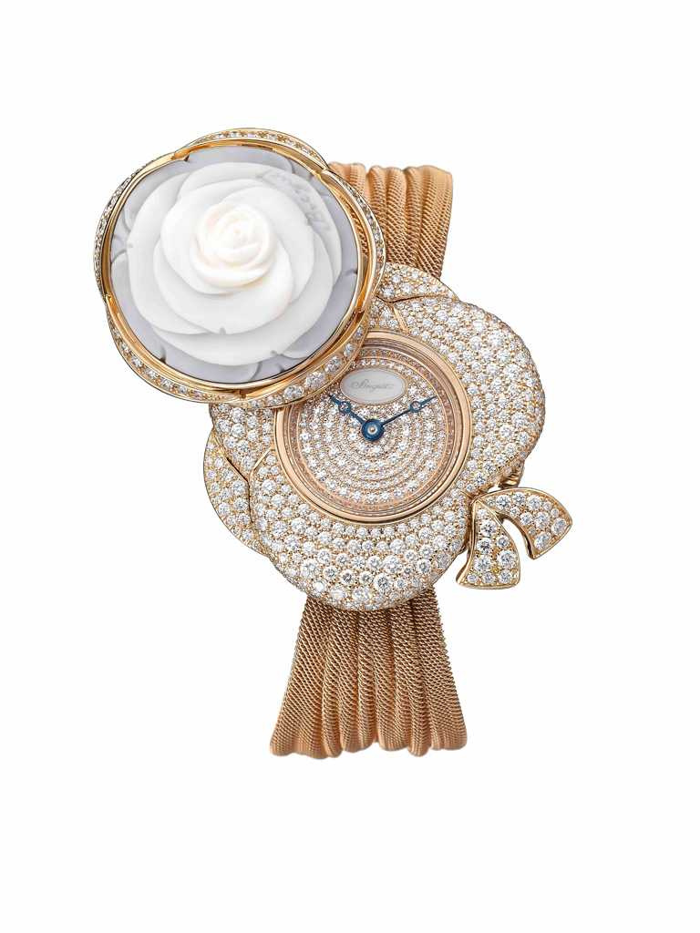 Breguet「Secret de la Reine皇后的秘密」高級珠寶系列，18K玫瑰金鑽錶╱3,501,000元。（圖╱Breguet提供）