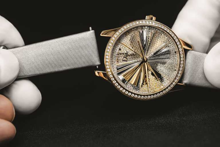 Dior「Grand Soir」系列「Plissé Précieux」腕錶，限量88只╱價格未定。（圖╱Dior提供）