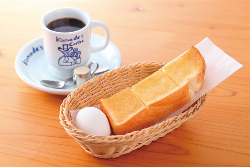 「活力朝食」是來自日本名古屋客美多咖啡的最大賣點之一。每日1100前提供。