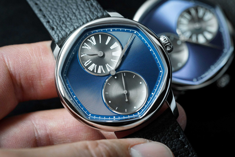 LOUIS ERARD x Cédric Johner三針一線腕錶–藍色面盤款