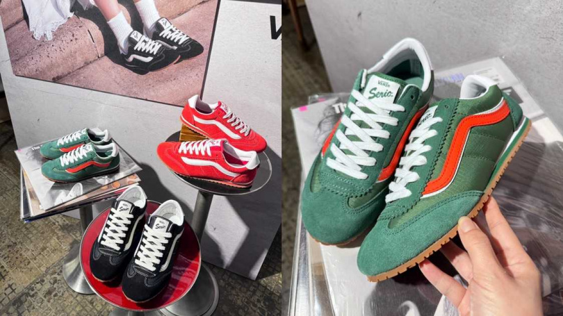 Vans Super LowPro賽車紅、棉花糖白/2,480元,經典黑、墨森綠/2,580元(圖/記者拍攝)