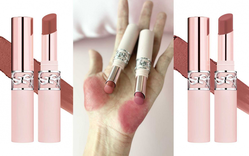 #04偷心紅是呈現自然原生感的玫瑰紅暈色、#07私密裸是低飽和的奶茶裸粉色。（圖／吳雅鈴攝）