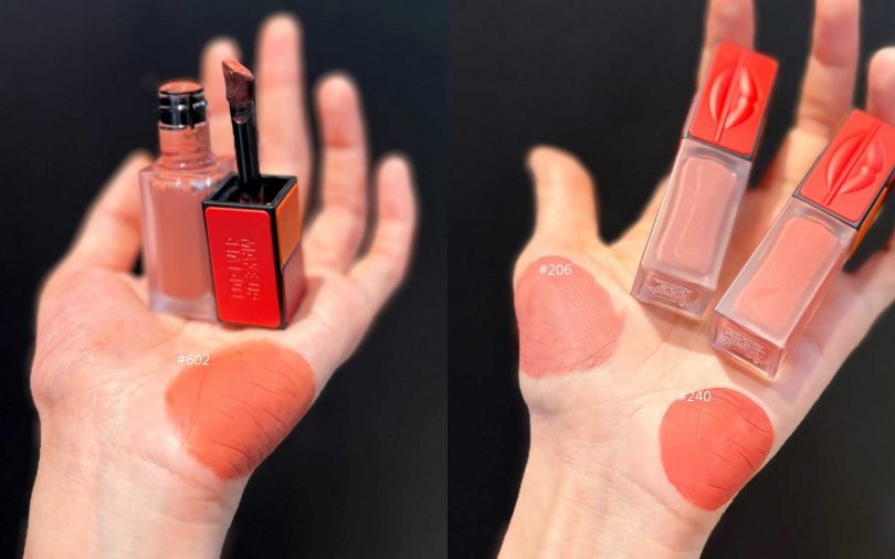 #602玫瑰奶茶色、#206夢境幻粉色、#240珊瑚玫瑰色是預感會最快斷貨的人氣主打色。（圖／吳雅鈴攝）